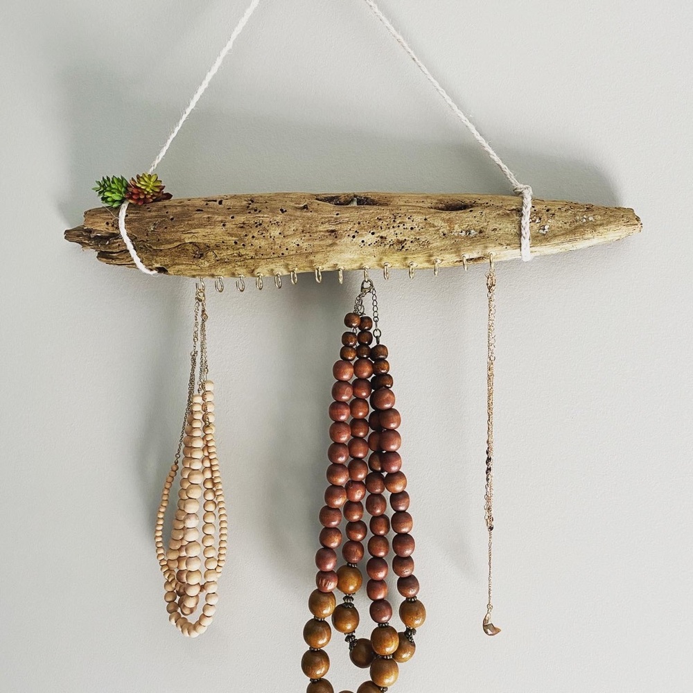 Boho Driftwood Necklace Organizer
